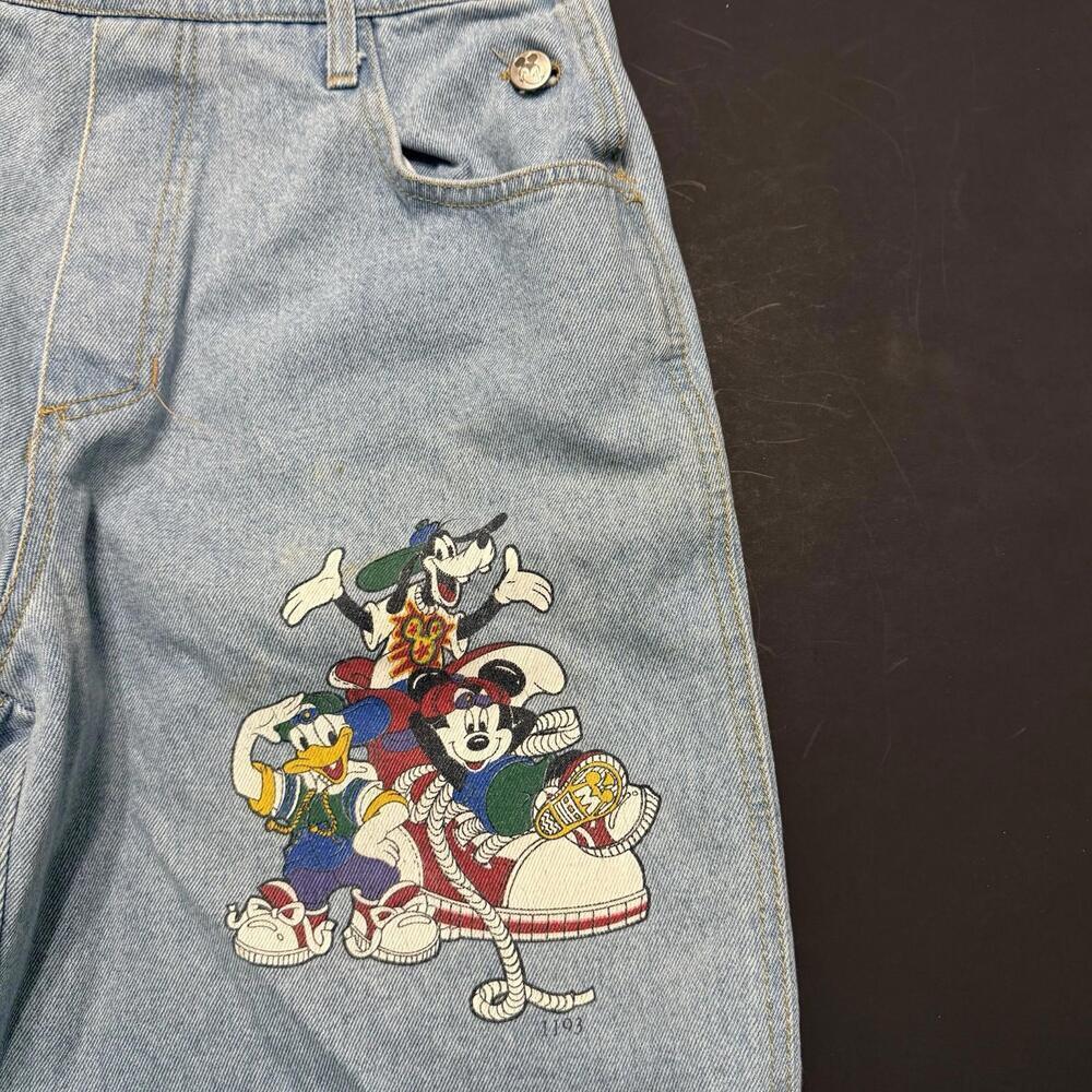 Mickey Unlimited Disney Jerry Leigh Carpenter Overall Shorts M Vintage Cotton - Picture 2 of 13